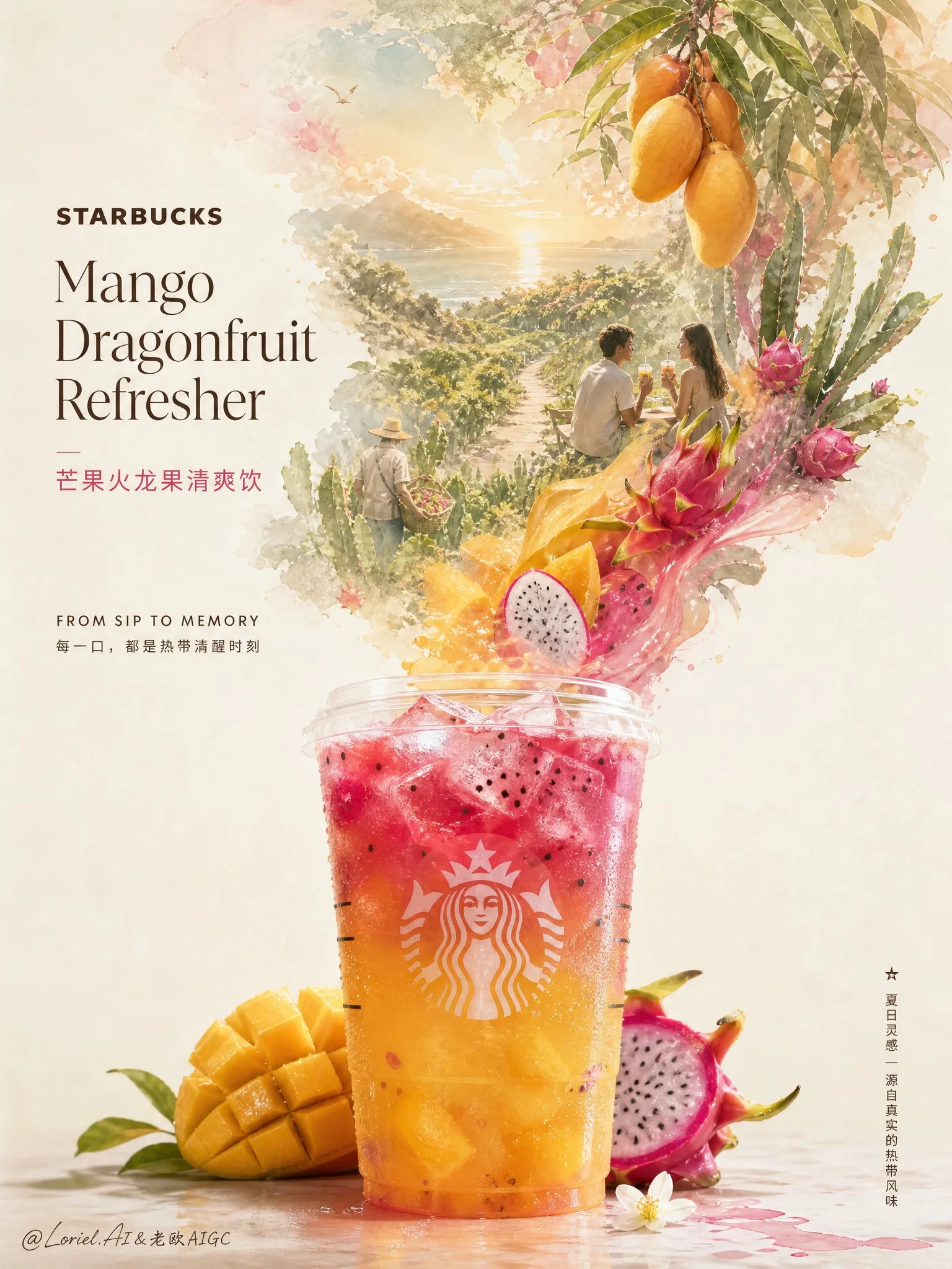 โปสเตอร์กาแฟดำส้มโอ COSTA: เรื่องเล่าความสดชื่น 2