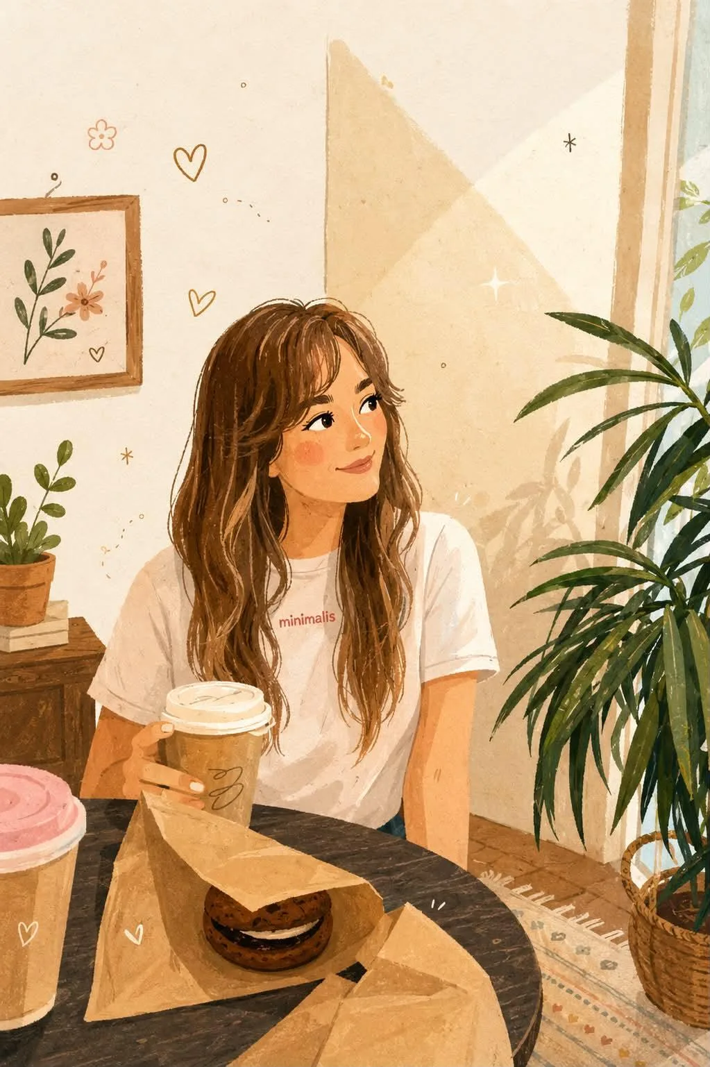 ภาพประกอบนิทานอบอุ่น สไตล์ภาพวาดมือ 1