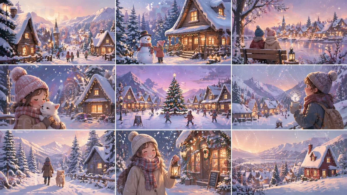 หมู่บ้านฤดูหนาวอบอุ่น: ภาพประกอบชุด 1