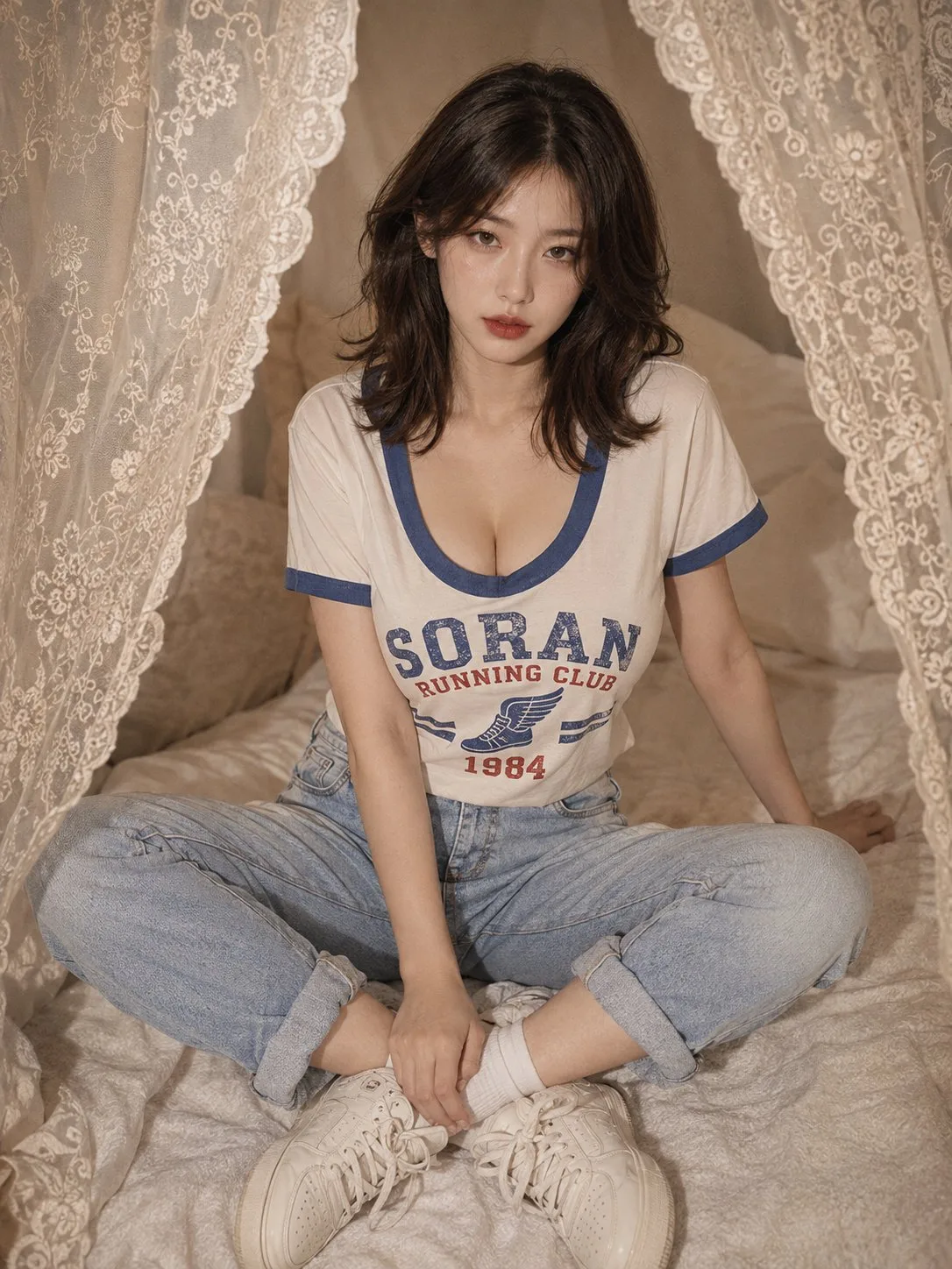 สาวหวานชุดย้อนยุค: ภาพเหมือนสไตล์วิทยาลัย 1