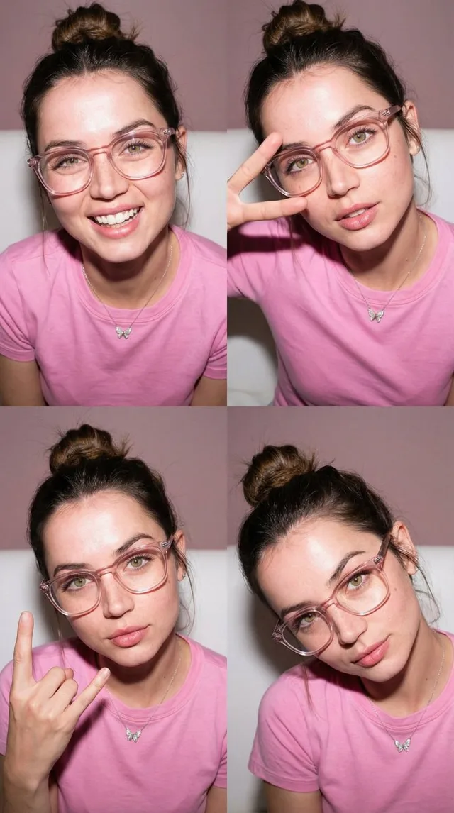 สาวหวานถ่ายภาพ 4 ช็อต ครีมโทน แฟลชหน้าตรง