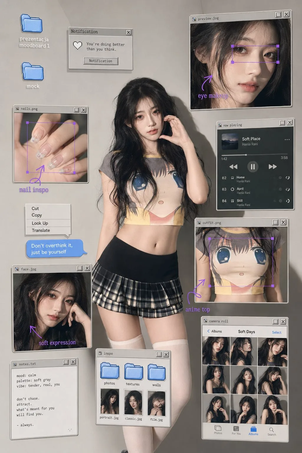 โปสเตอร์ Moodboard ดิจิทัลสไตล์คอลลาจ 1