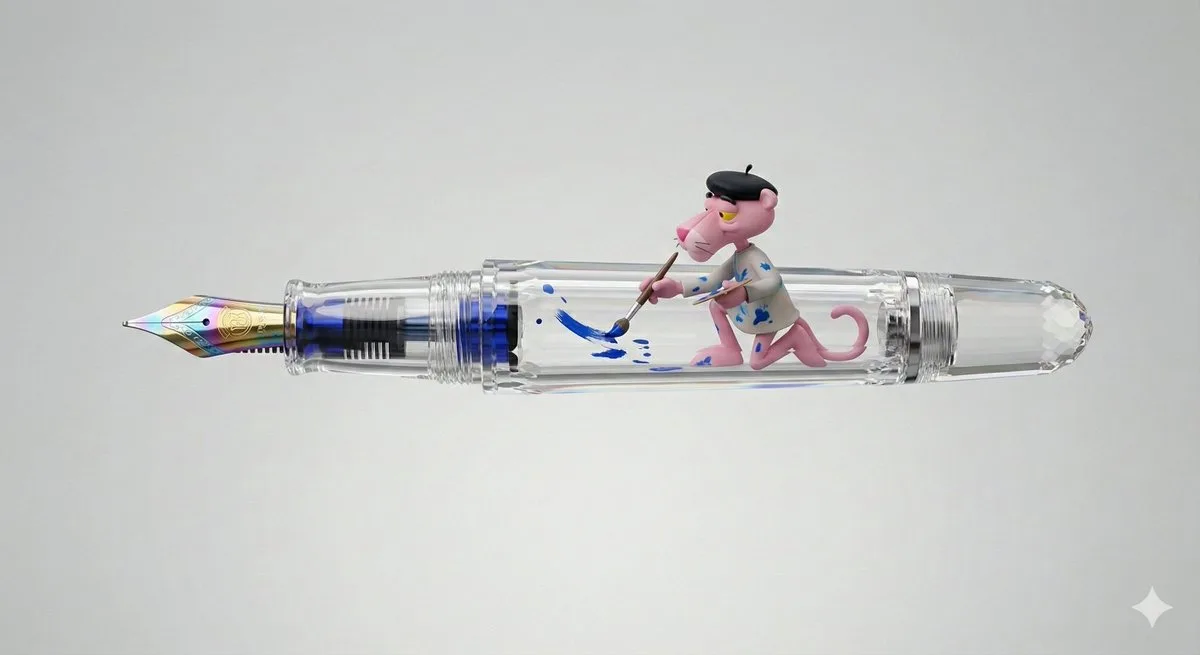 ปากกาคริสตัลใสกับ Pink Panther จิตรกรจิ๋ว 1