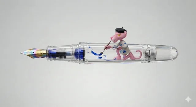 ปากกาคริสตัลใสกับ Pink Panther จิตรกรจิ๋ว