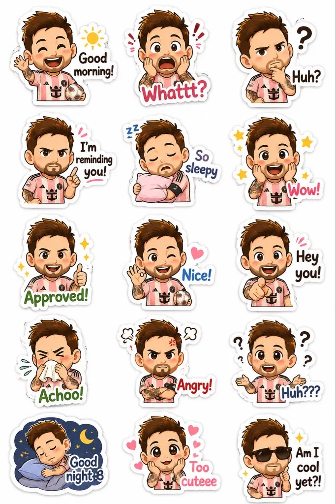 สติกเกอร์ไลน์น่ารักสไตล์จิบิ วาดจากภาพถ่าย 1