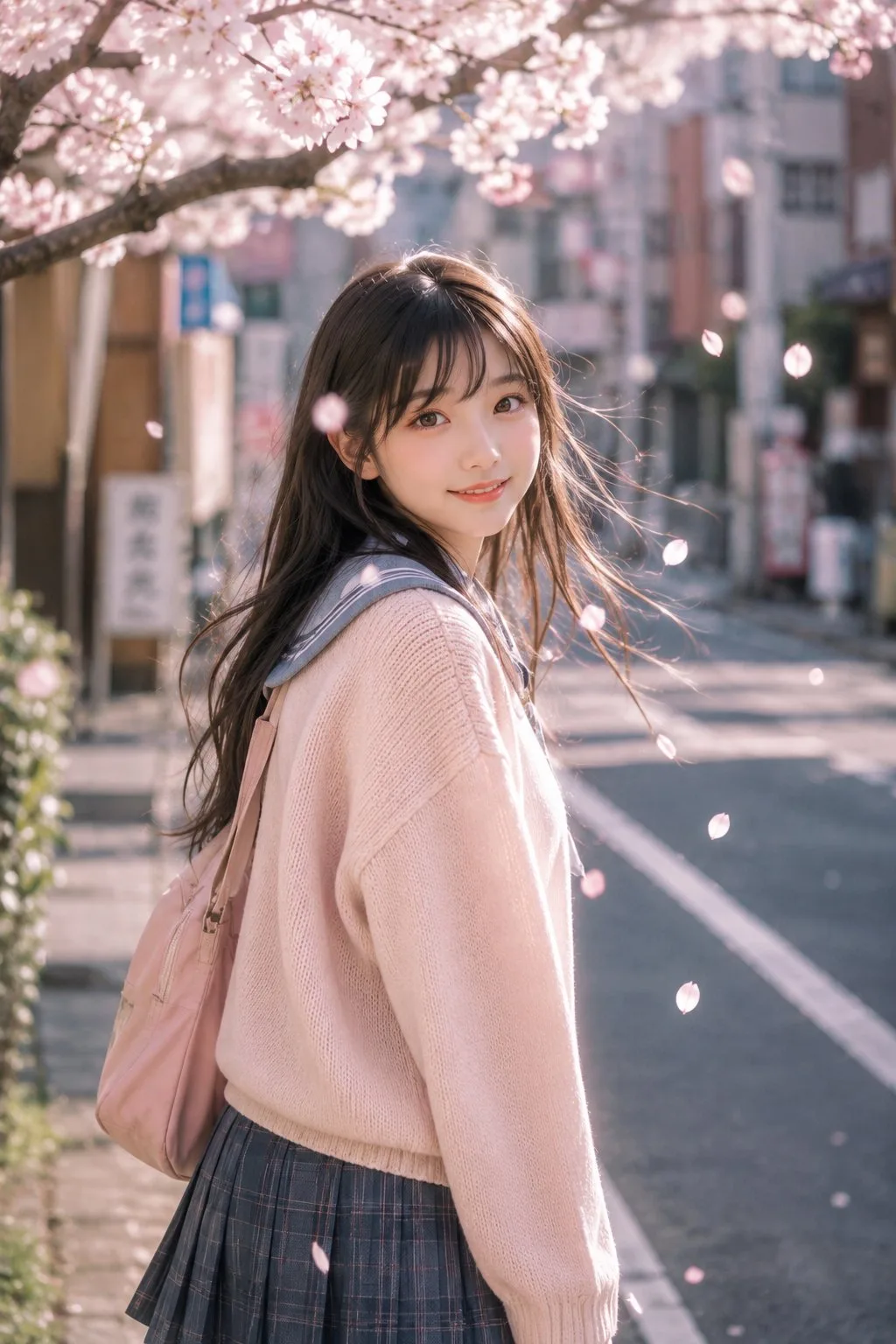 สาวญี่ปุ่นน่ารักในชุดซากุระโตเกียว 1