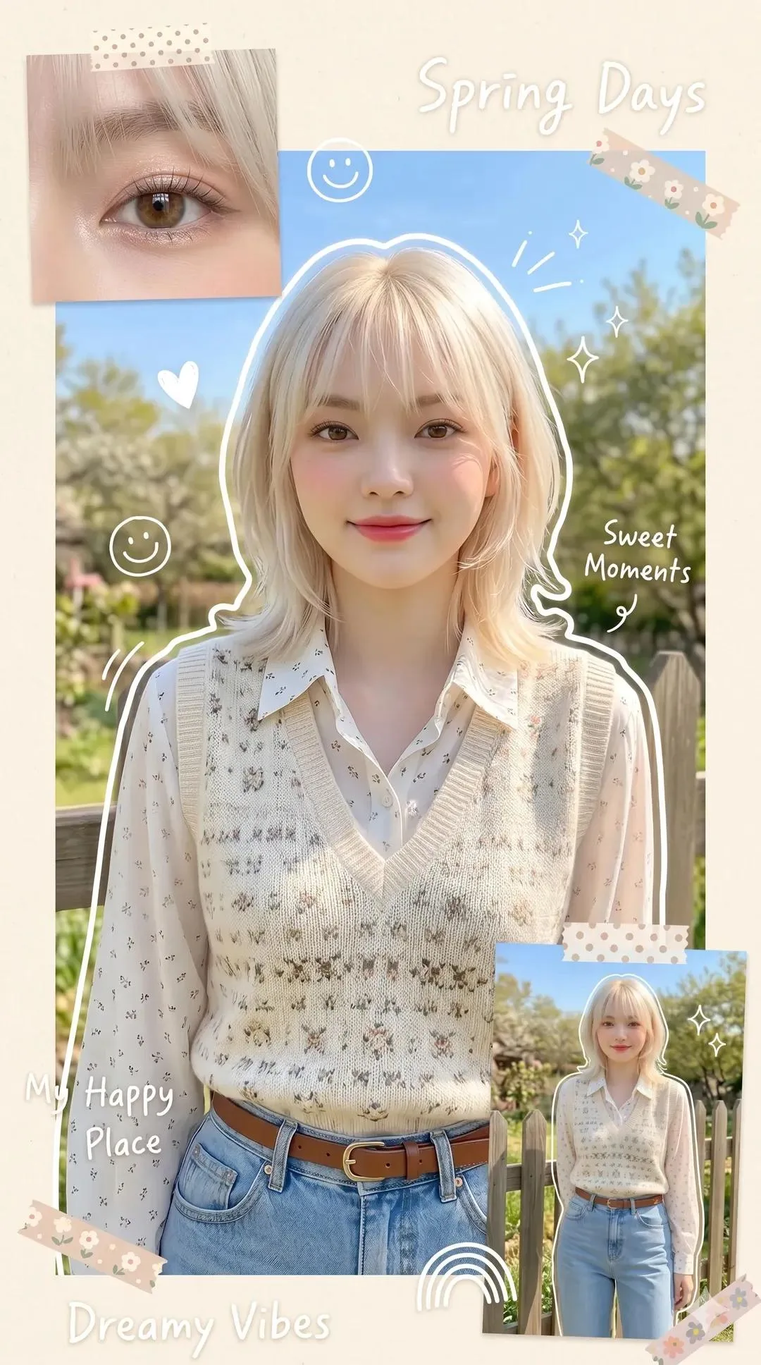 โปสเตอร์สมุดภาพสาวเกาหลีฤดูใบไม้ผลิสุดน่ารัก 2