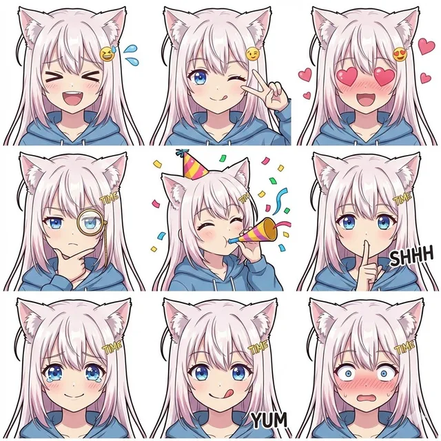 สติกเกอร์ LINE 9 ช่องสุดน่ารัก