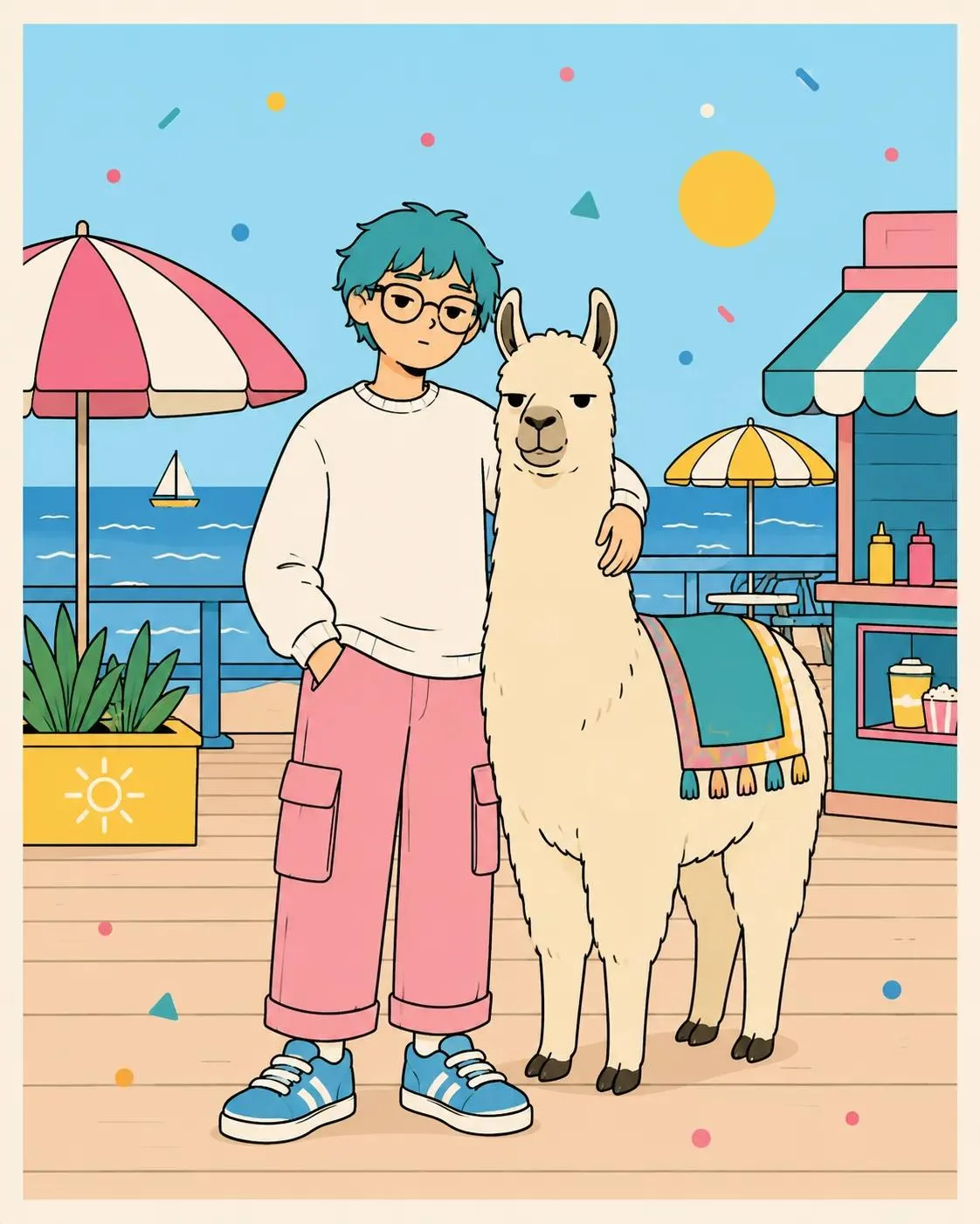 เพื่อนสัตว์เลี้ยงคู่ใจ สไตล์ภาพวาดการ์ตูนสุดมินิมอล 1