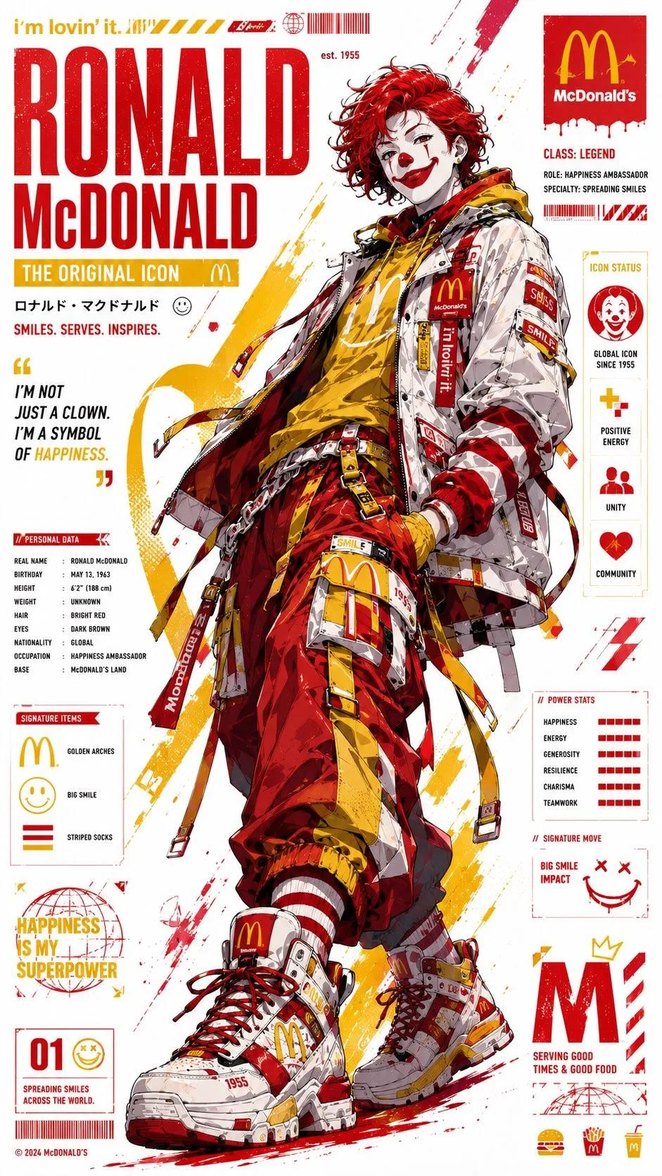 โปสเตอร์มาสคอตอนิเมะสไตล์ Cyber Streetwear สุดล้ำ 1