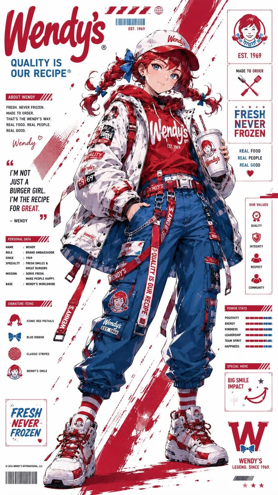 โปสเตอร์มาสคอตอนิเมะสไตล์ Cyber Streetwear สุดล้ำ 2