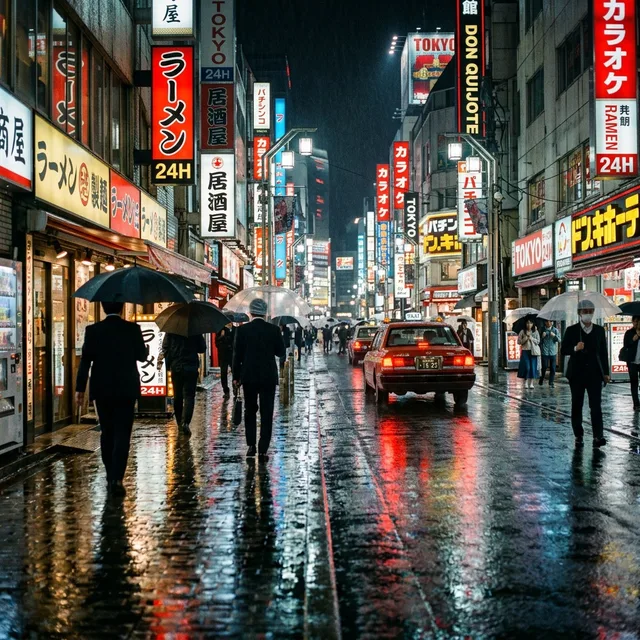 ไซเบอร์พังก์: ตรอกฝนพรำนีออนยามราตรีแห่งโตเกียว