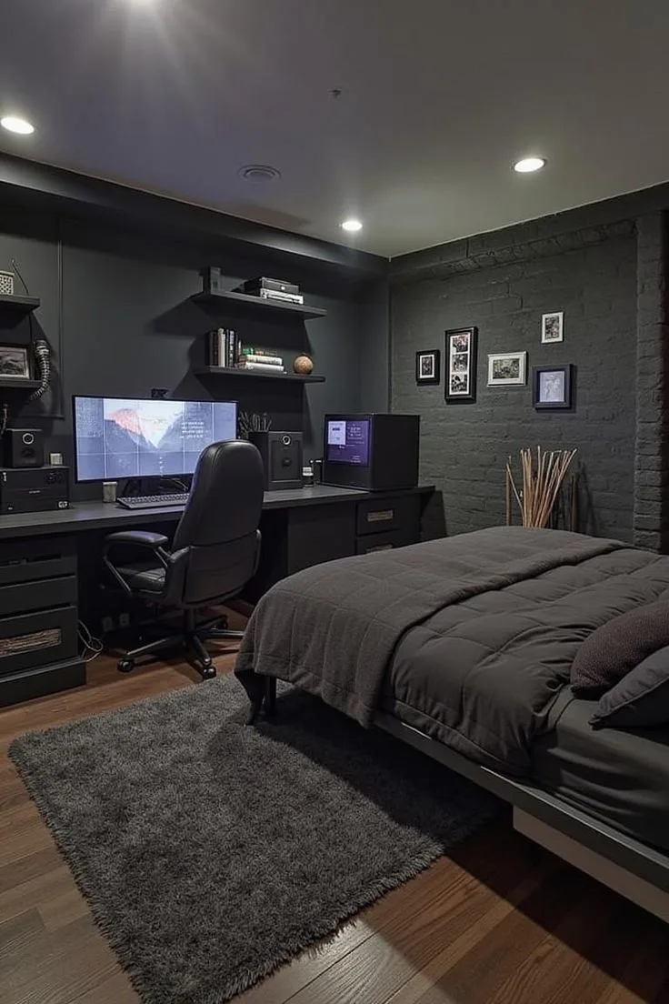 ห้องนอน-ทำงานเกมมิ่งสไตล์ดาร์กโมเดิร์น 1