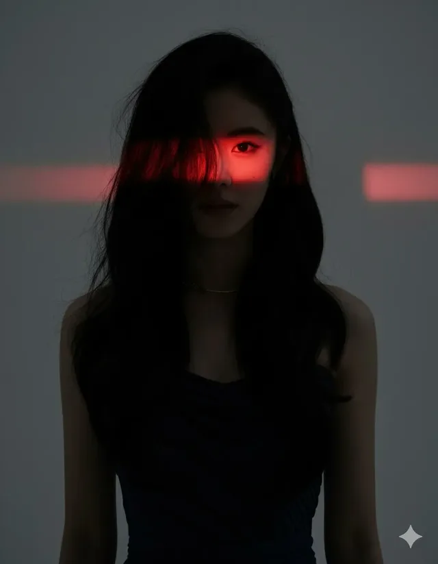 สาวดุจมดิ่งในเงามืด เลเซอร์แดงสาดส่อง