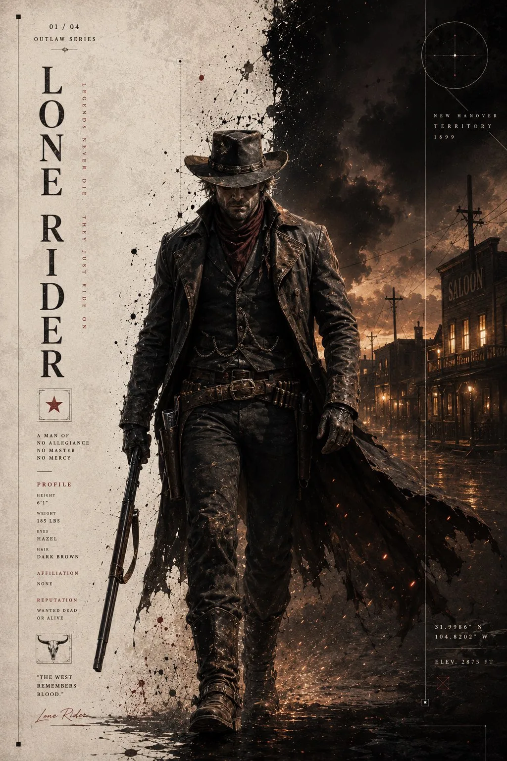โปสเตอร์หนังคาวบอยอาชญากรตะวันตกสุดดุ 1