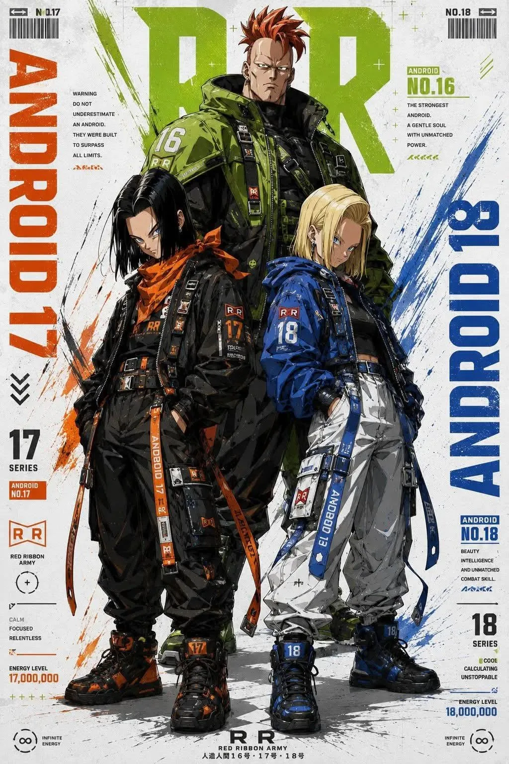 ดีไซน์ตัวละครดราก้อนบอลทัพโบว์แดงสไตล์ Cyberpunk 2