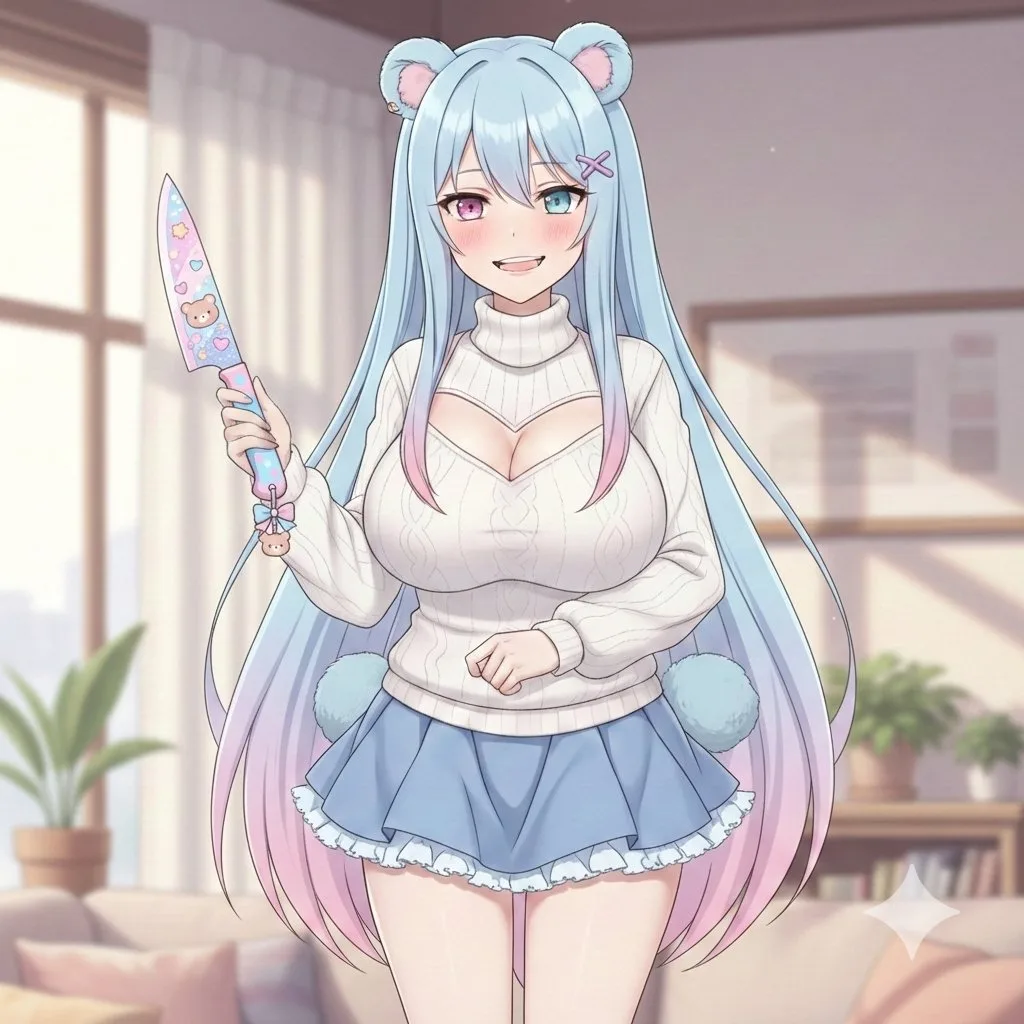 สาวยันเดเระยิ้มหวานพร้อมเค้ก 1