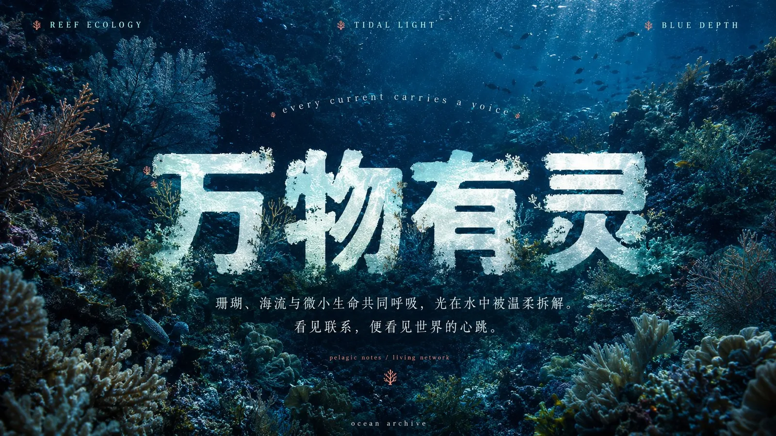 โปสเตอร์ภาพถ่าย: ลายธรรมชาติผสานอักษรยักษ์ 1