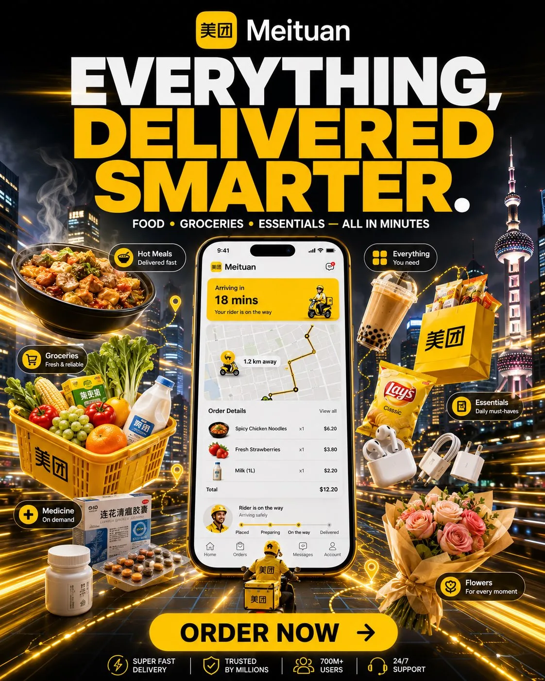 โปสเตอร์ DoorDash ระดับพรีเมียม 1