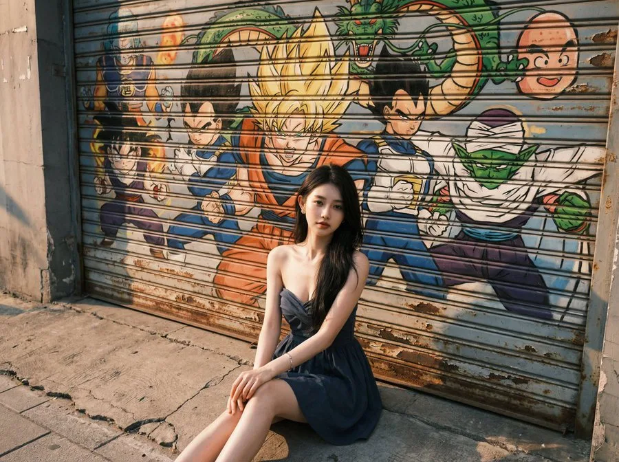ภาพสตรีทแฟชั่น Dragon Ball สไตล์ซินีมาติก 1
