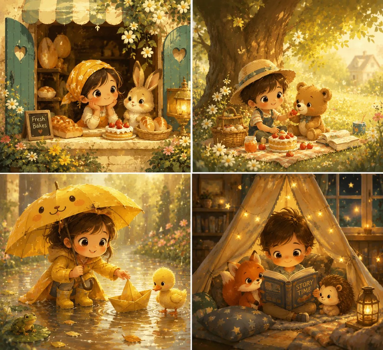 ภาพประกอบสตูดิโออนิเมชั่นสุดฝัน สไตล์สีน้ำมัน 1