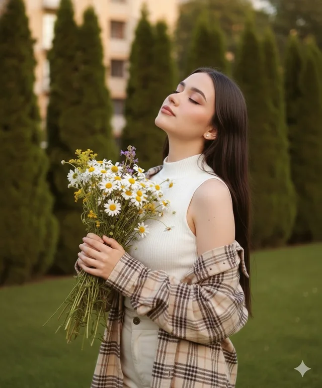 สาวหวานในป่าสนยามสนธยา ดอกไม้หอมกรุ่น