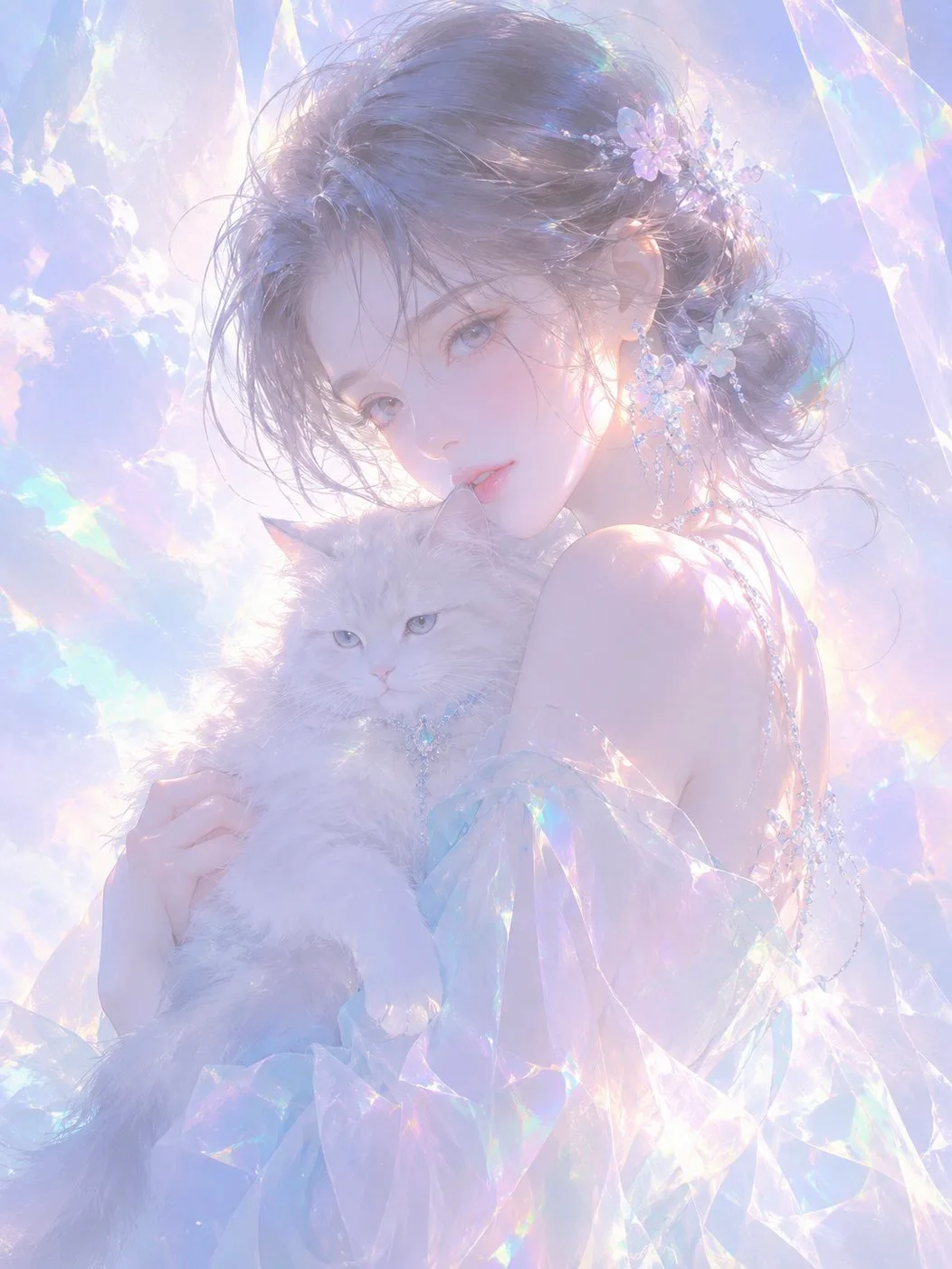 ภาพประกอบกึ่งสมจริง แสงนุ่มนวล สีรุ้งดุจฝัน 2