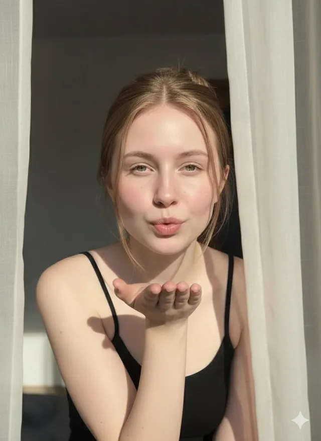 สาวผมทองส่งจูบฝันในแสงทอง