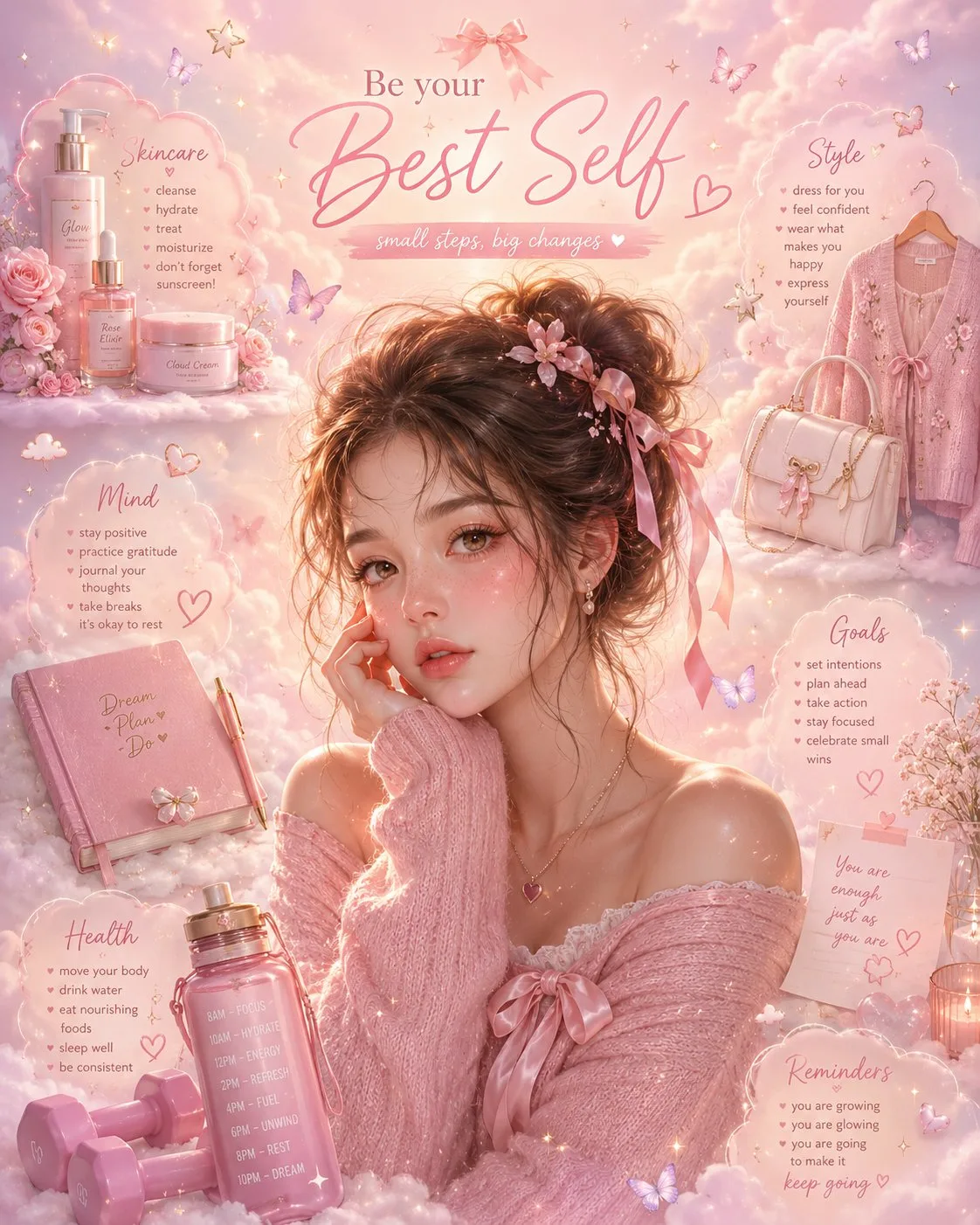 ภาพโปสเตอร์สาวหวานชวนฝัน สไตล์นุ่มนวล 1