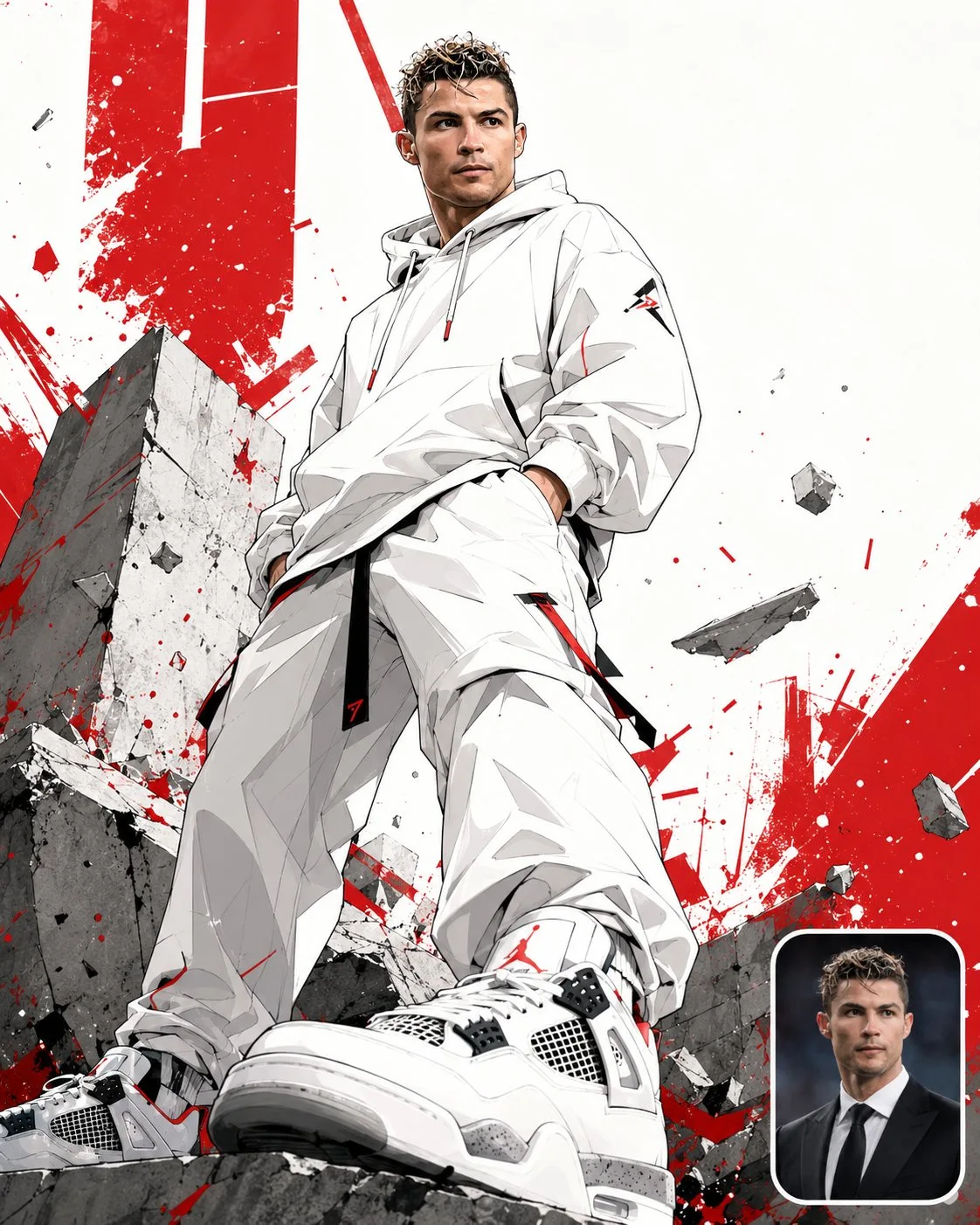 ภาพประกอบสไตล์สตรีทอาร์ต: พลวัตเมือง 1