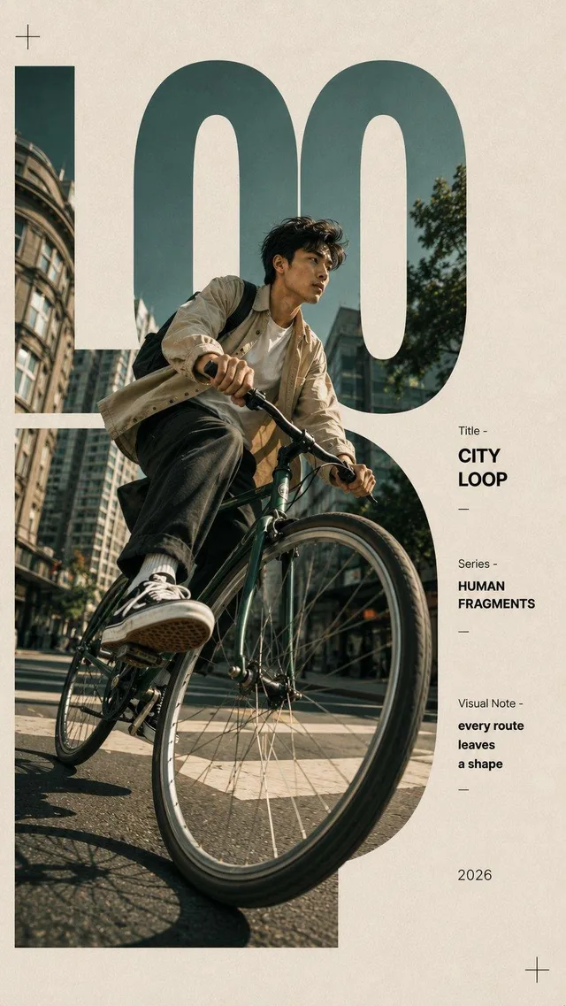 โปสเตอร์ภาพบุคคลเน้นไทโปกราฟีแบบบรรณาธิการ