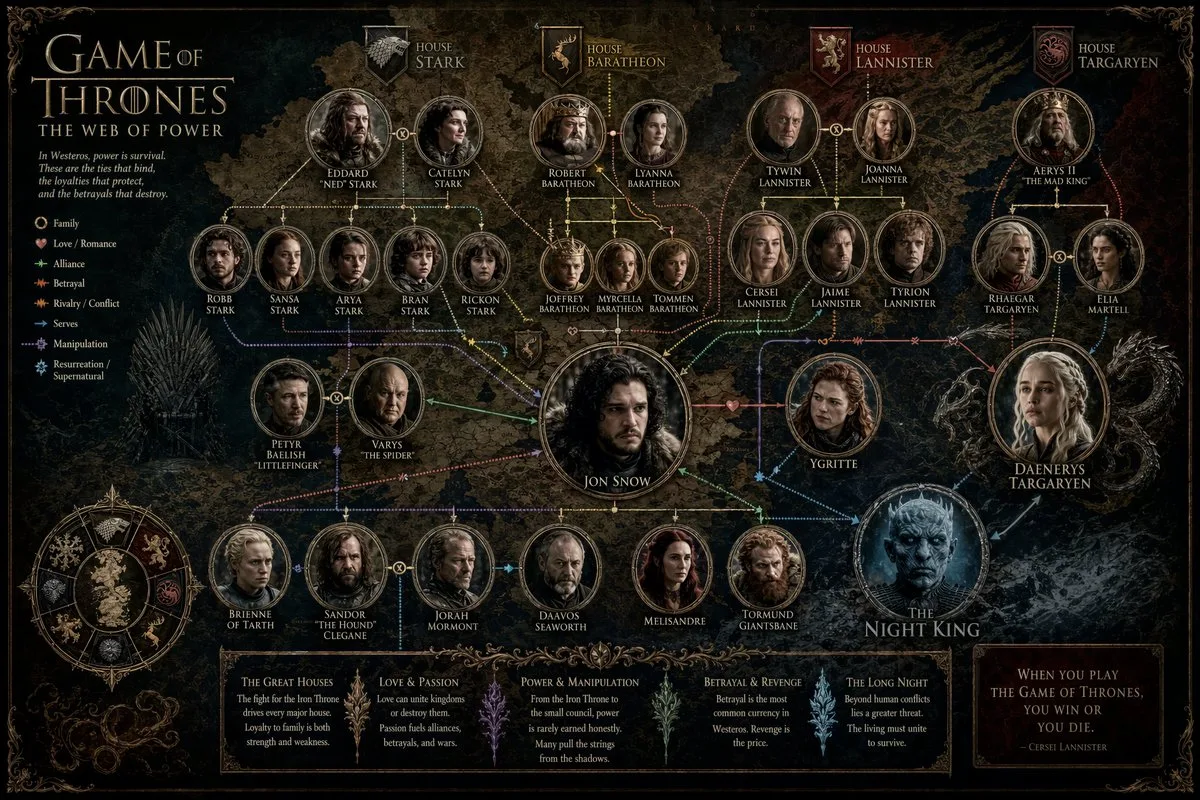 โปสเตอร์ภาพความสัมพันธ์ตัวละครสไตล์ดาร์กแฟนตาซี 1