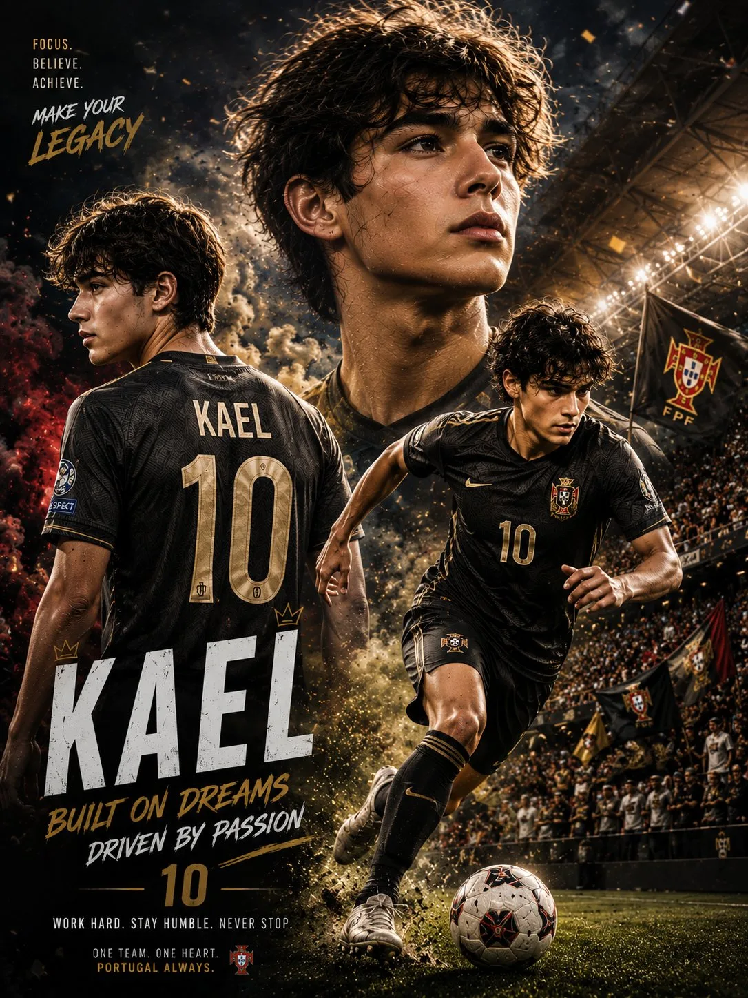 โปสเตอร์นักฟุตบอลซูเปอร์สตาร์: โพสสามแบบในภาพเดียว 1