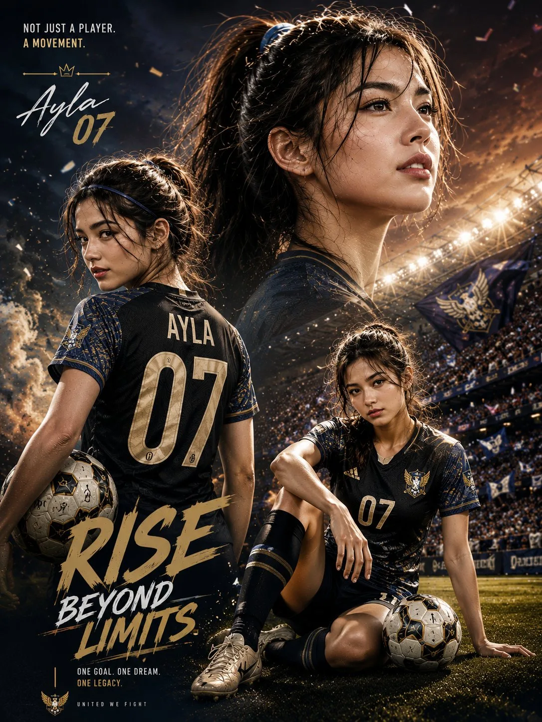 โปสเตอร์นักฟุตบอลซูเปอร์สตาร์: โพสสามแบบในภาพเดียว 2