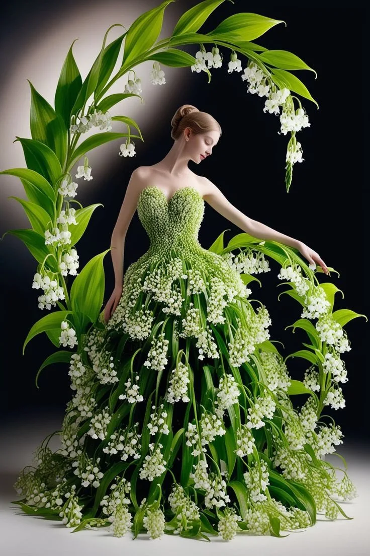หญิงสาวในชุดราตรีดอกลิลลี่ออฟเดอะแวลลีย์ 1