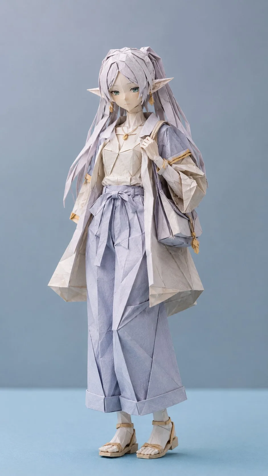ประติมากรรมโอริกามิอนิเมะตัวละครหญิงสวยงาม 2