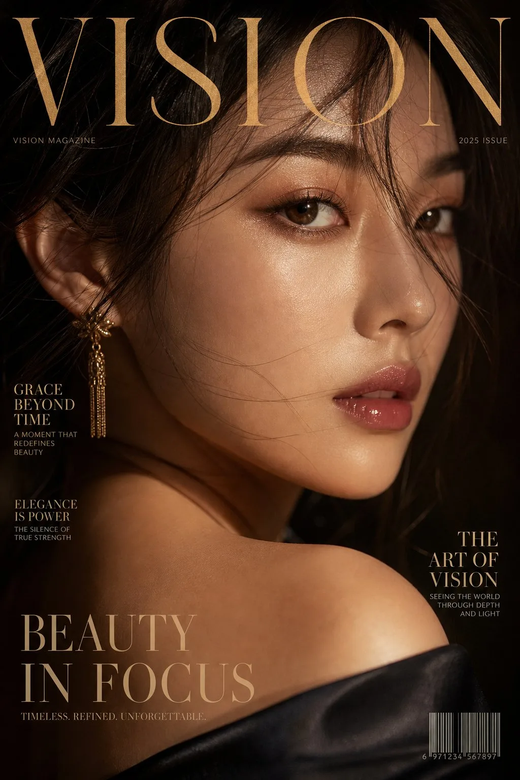 ปกนิตยสาร: นางแบบเอเชียหรูหราตรึงตา 1