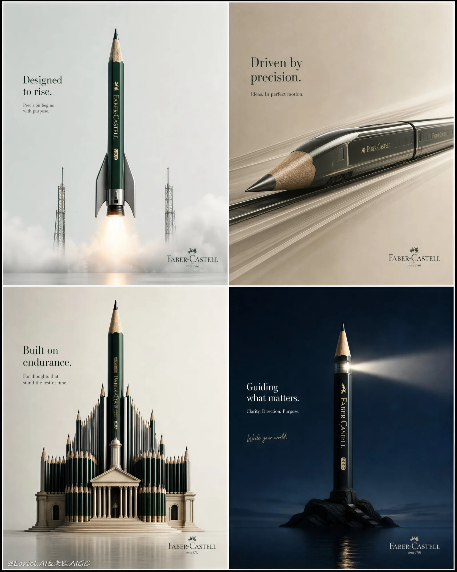 แคมเปญบอร์ด Faber-Castell: ดินสอในคอนเซ็ปต์หรู 4 ช่อง 1