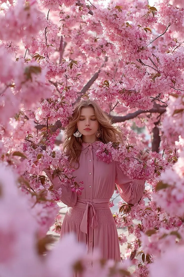 สาวสวยกลางกลีบซากุระโปรยปราย 1