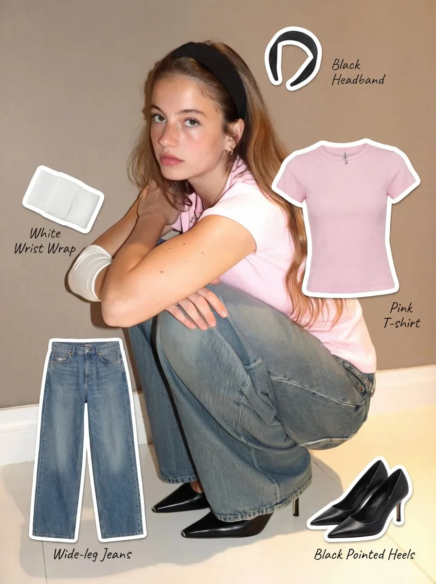 จัดเสื้อผ้าผู้หญิงให้เป็นสติกเกอร์สไตล์สมุดแฟชั่น 1