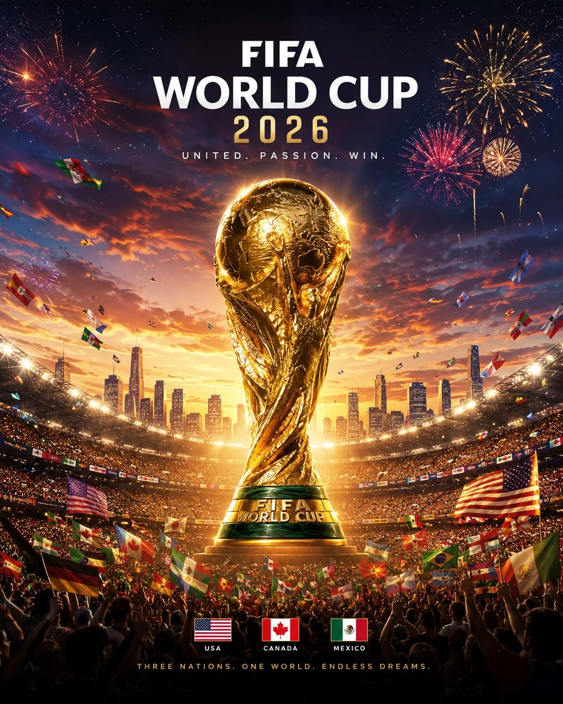 โปสเตอร์ฟุตบอลโลก 2026 สไตล์ภาพยนตร์สุดอลังการ 1