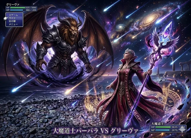 Final Fantasy: บาร์บาร่าปะทะกริเวอร์กลางอวกาศ