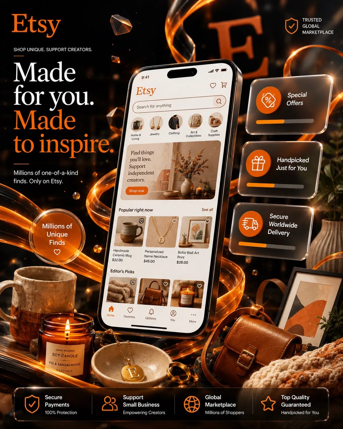 โปสเตอร์แคมเปญ Flipkart สไตล์หรูหราแบบ Maximalist 1