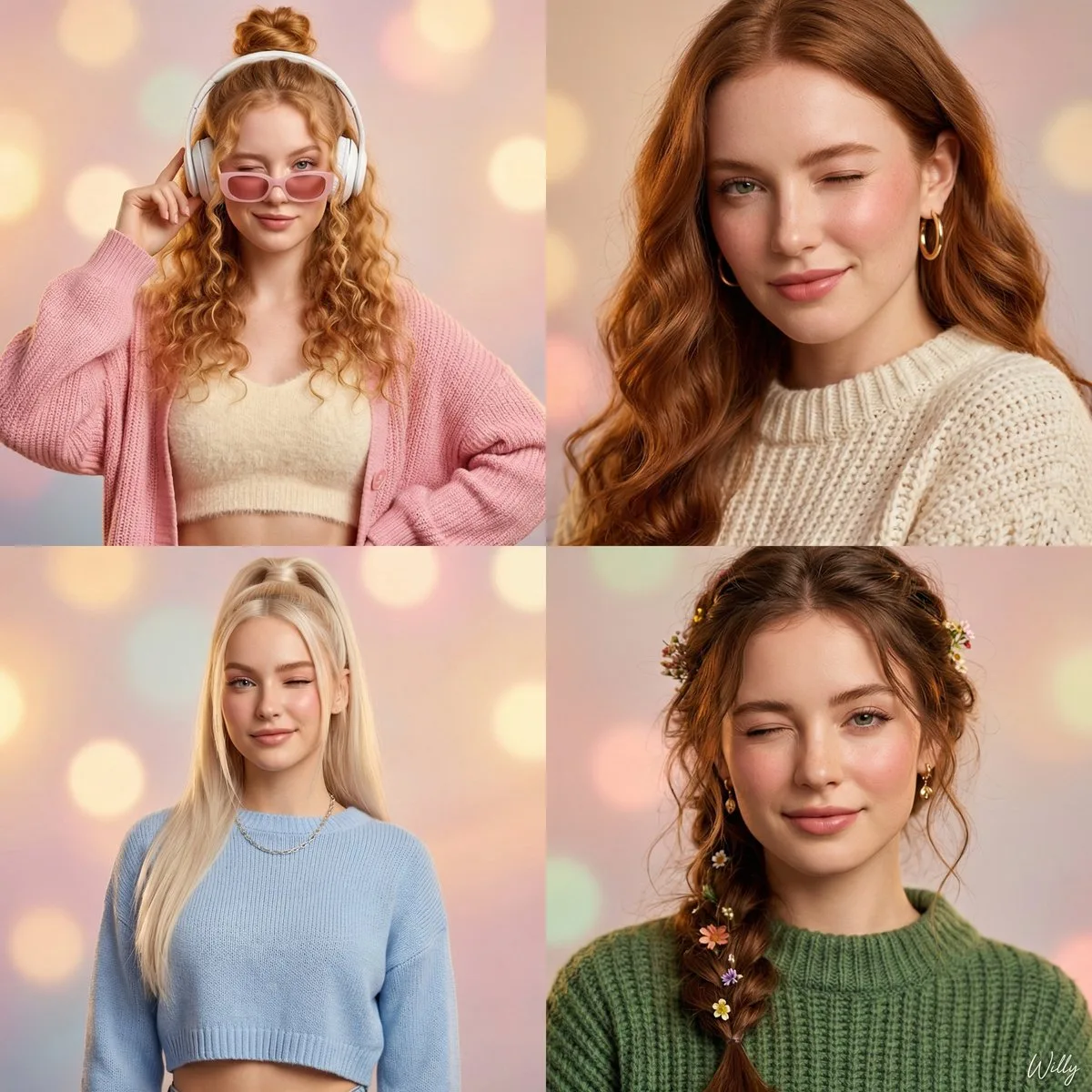 สาวงาม 4 คน: ภาพเหมือนสมจริงแห่งแสงและเงา 1