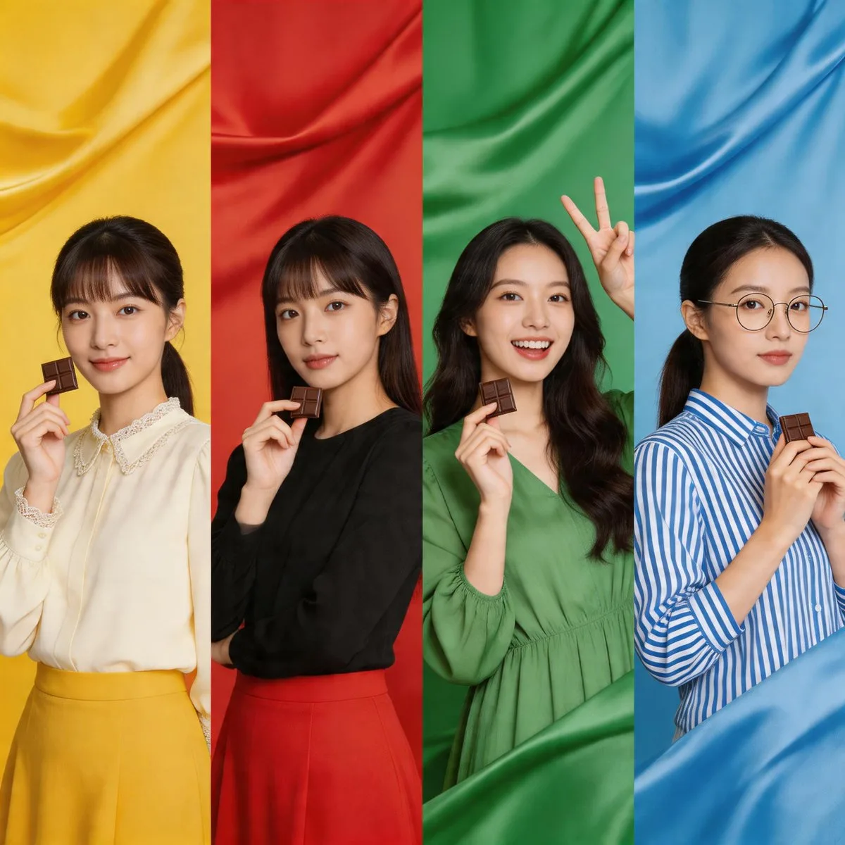 โฆษณาช็อกโกแลตสาวเอเชีย 4 ช่อง 4 สี 1