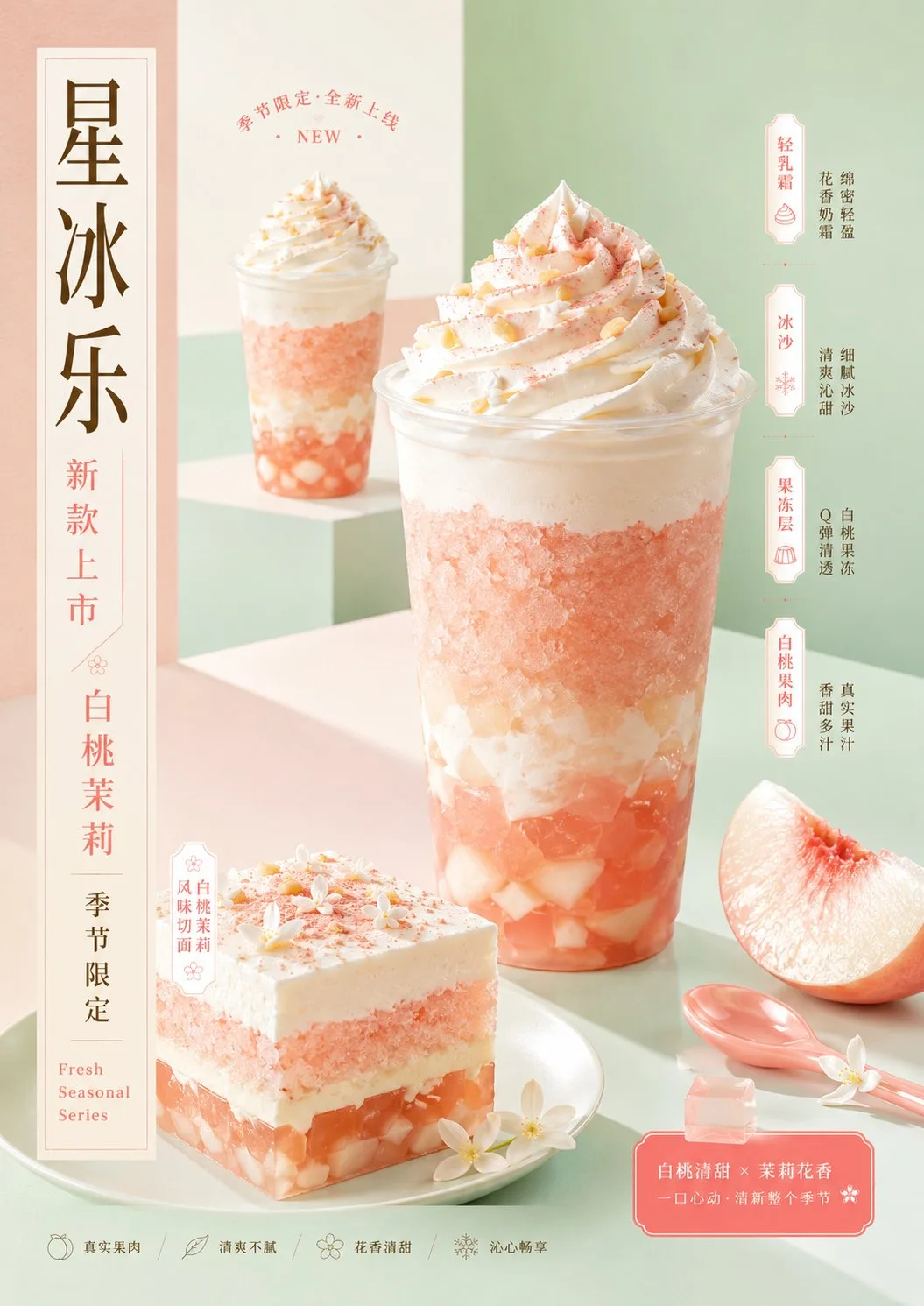 โปสเตอร์สินค้าใหม่ Frappuccino สไตล์ร้านค้า 1