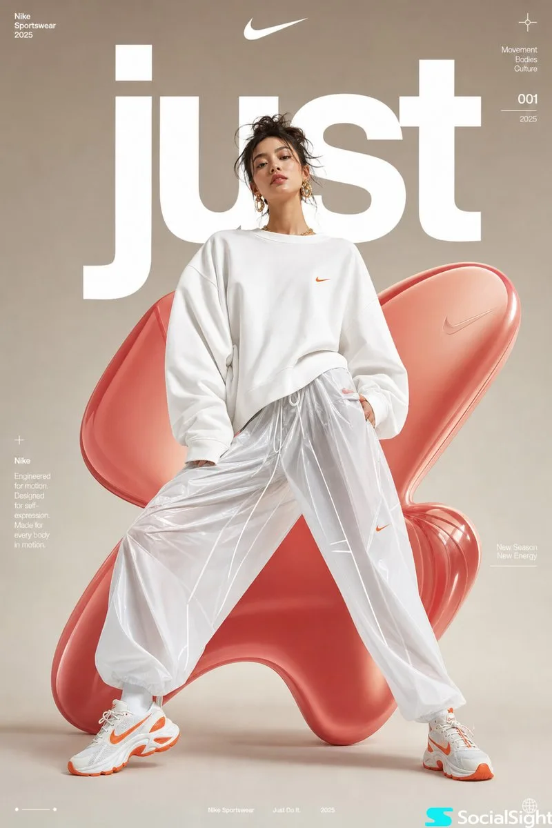 โปสเตอร์แฟชั่นชุดกีฬา futuristic สุดมินิมอล 1