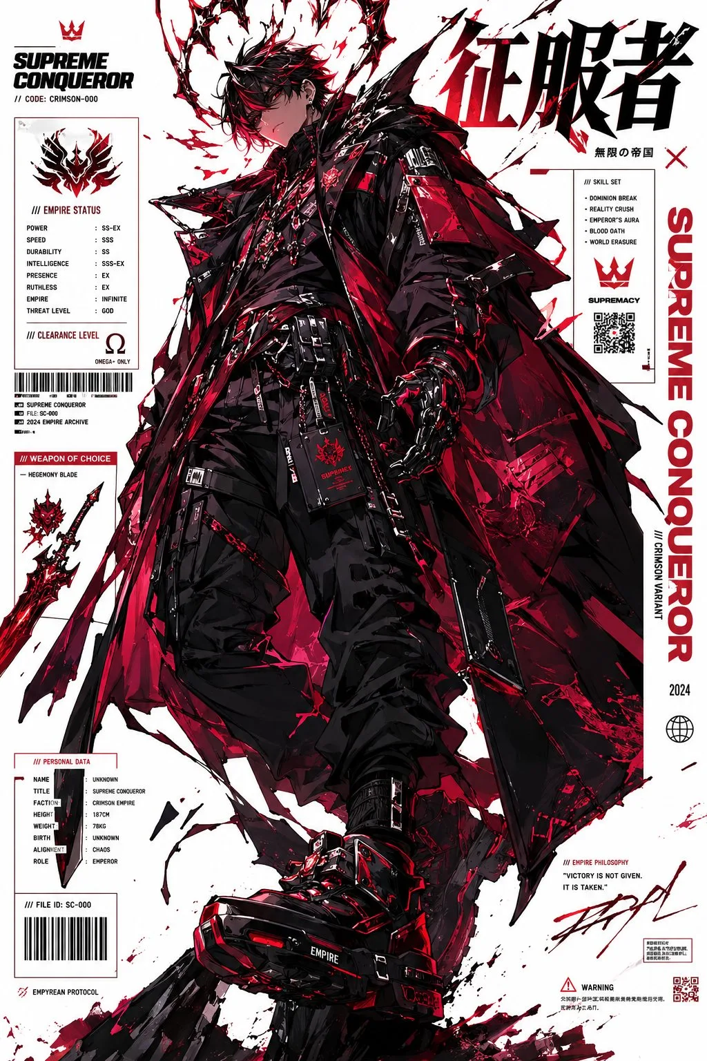 โปสเตอร์ตัวละครอนิเมะไซเบอร์พังก์สไตล์สตรีทแฟชั่น 1