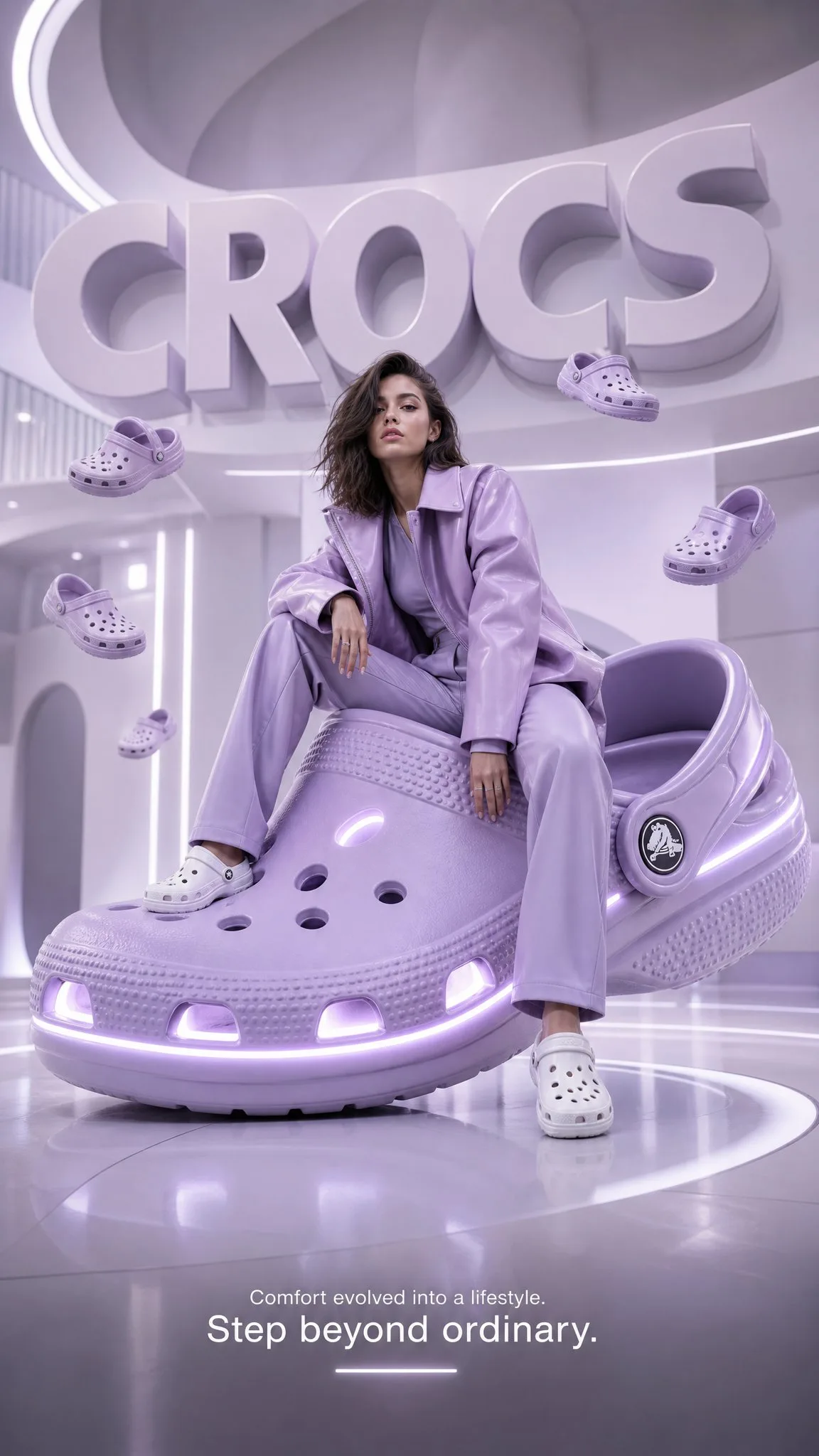โปสเตอร์โฆษณา Crocs หรูหราล้ำยุค 1
