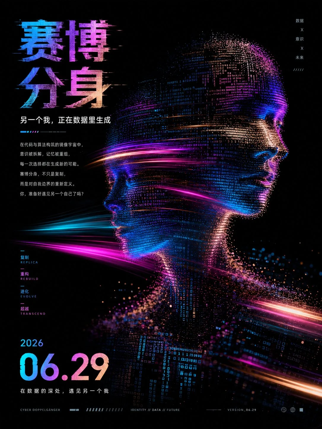 โปสเตอร์นิทรรศการศิลปะดิจิทัลไซเบอร์แห่งอนาคต 1